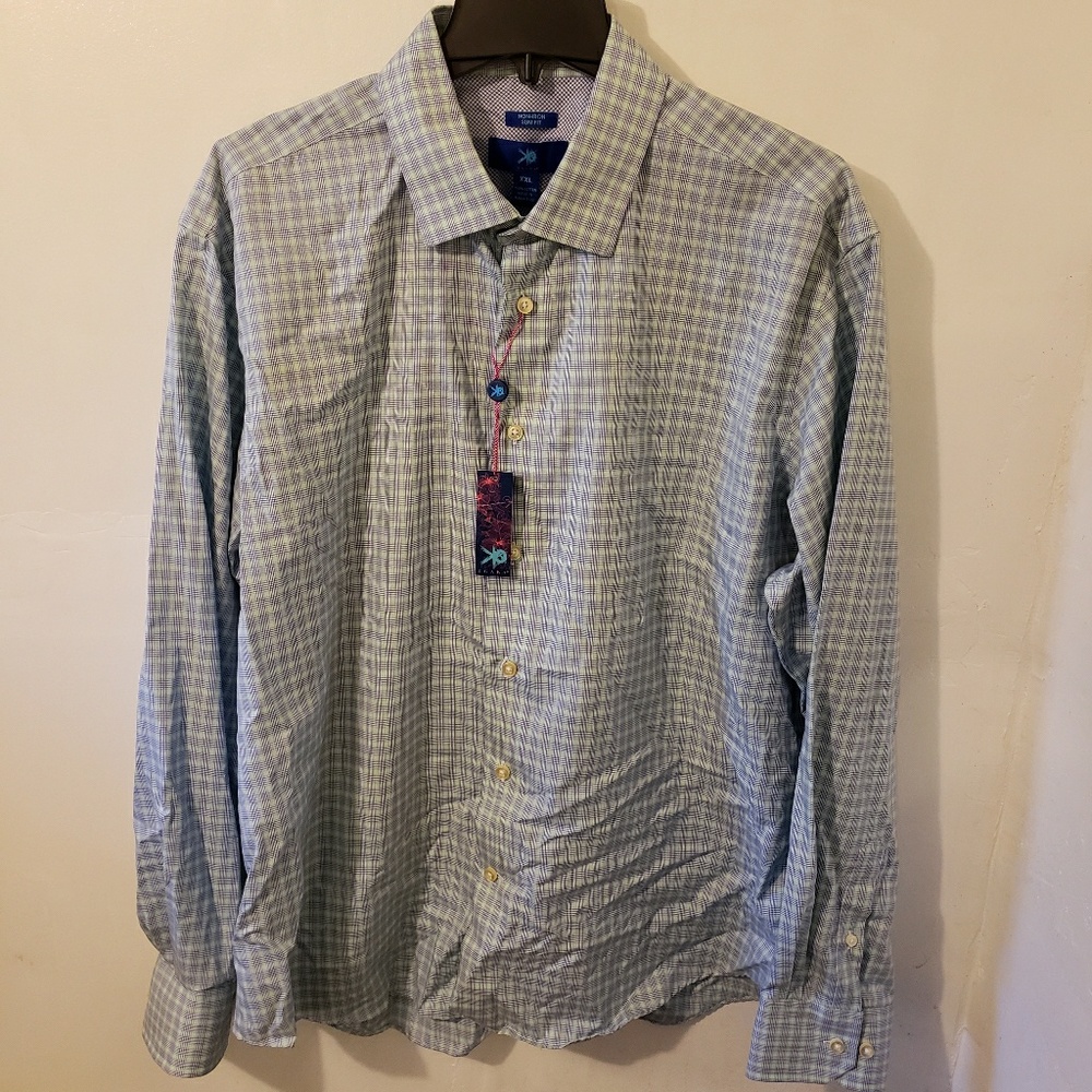 NEW Egara Men's Button Front Dress Shirt Size 2XL